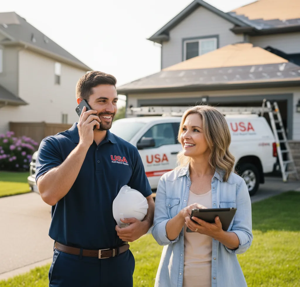 USA Roof Repair Experts customer support in Ina